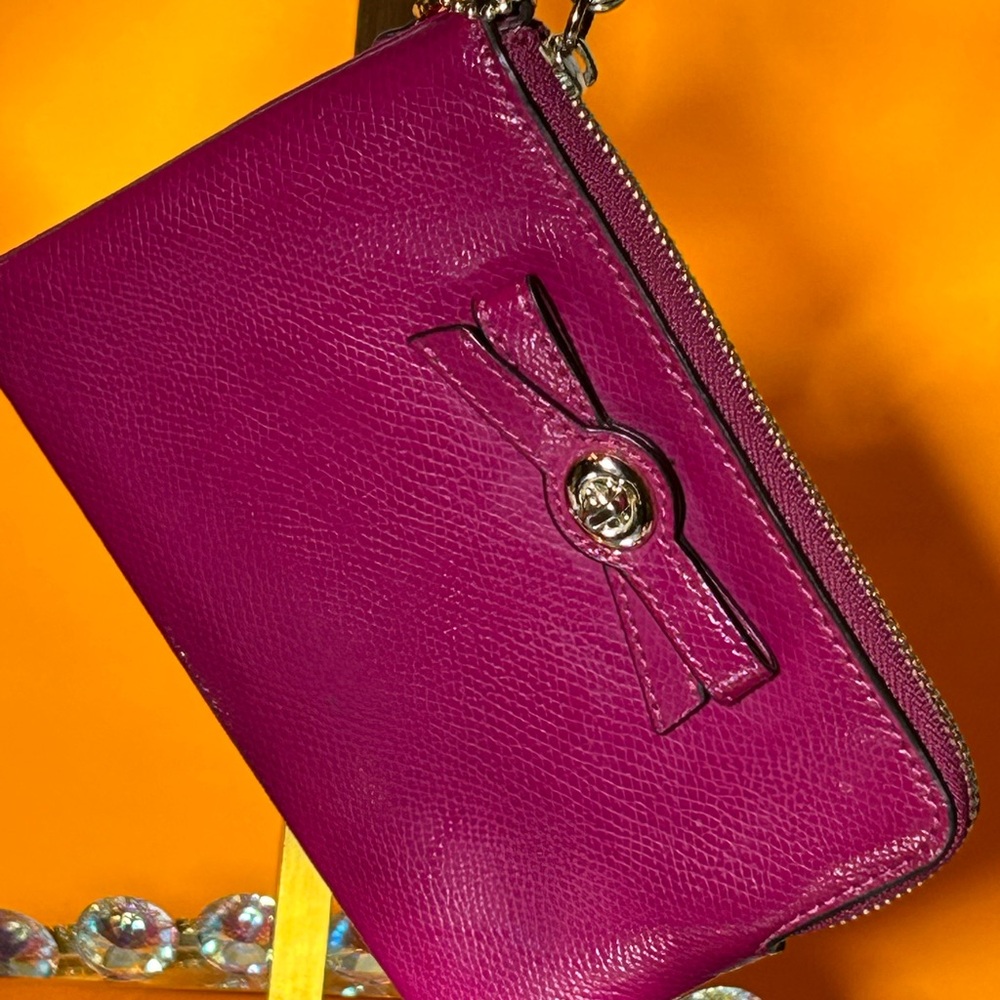Coach Purple Wristlet Clutch